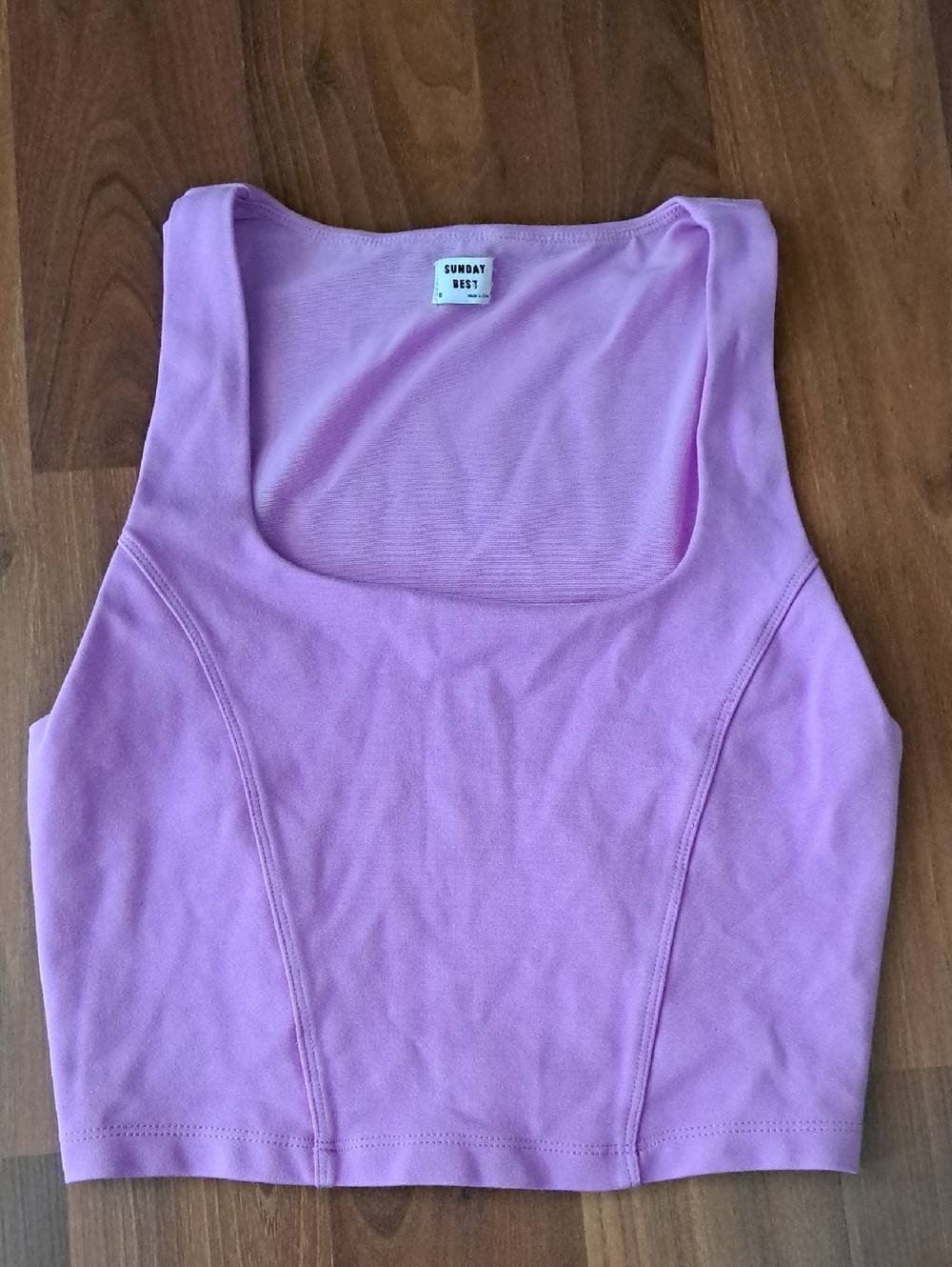 Sunday Best Lilac Scoop Neck Crop Tank